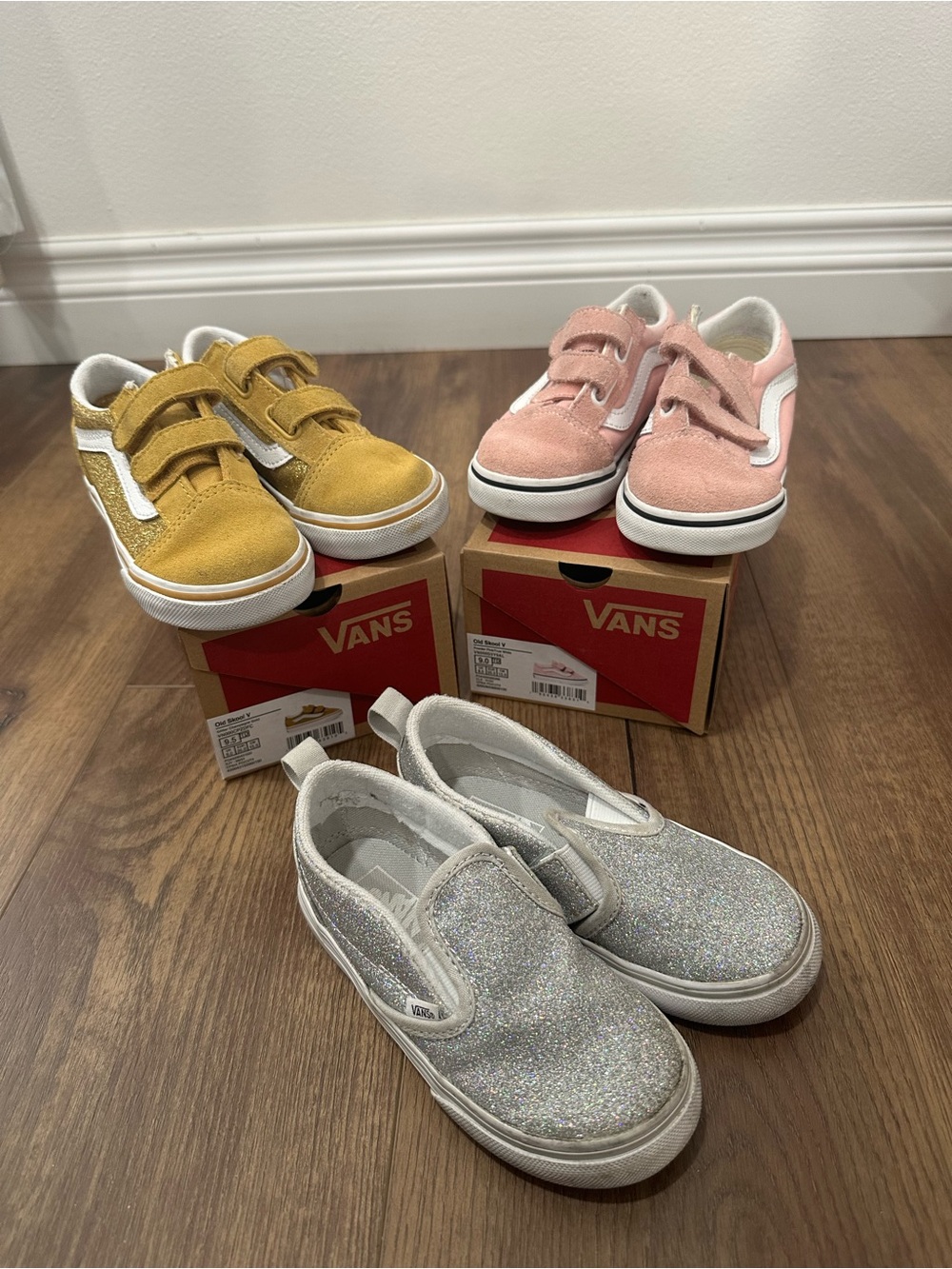 Three toddler Vans in size 9 & 9.5